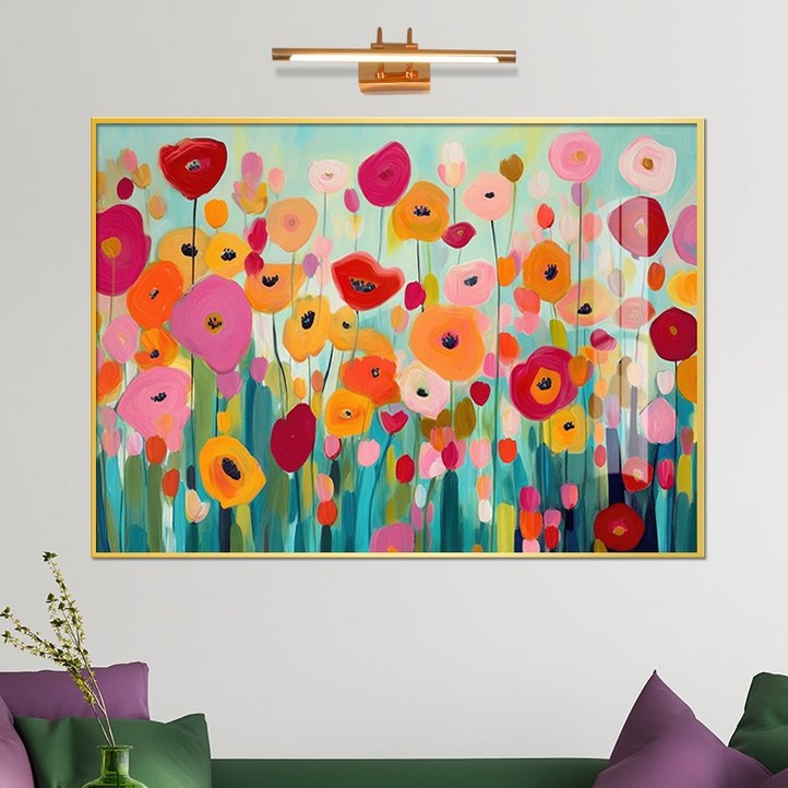 보고아트 사계절 예쁜 액자 알록달록 플라워 거실 카페 인테리어 액자 소품, 6알록달록 꽃밭G