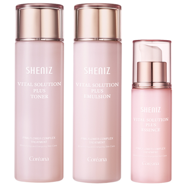 코리아나 쉬니즈 탄력강화 바이탈 스킨토너150ml에멀젼150ml에센스55ml