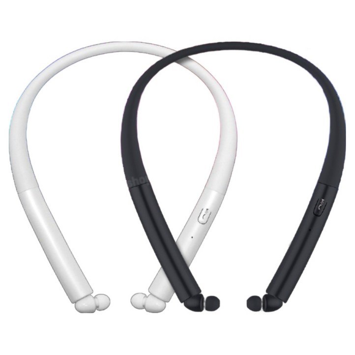 운동용 러닝 이어폰 목걸이 넥밴드 이어폰 통화용 핸즈프리 삼성 엘지 호환, 블랙, GNI301