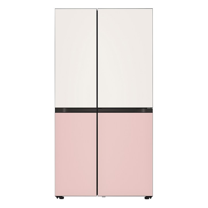 LG전자 디오스 오브제 컬렉션 매직스페이스 양문형 냉장고 S834BP20 832L 방문설치, 베이지 + 핑크, S834BP20 6327086578