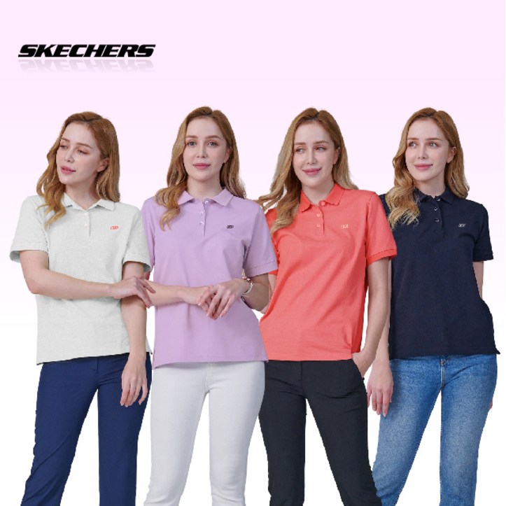 SKECHERS 스케쳐스 정품 여성 반팔티 카라 티셔츠 단품 (4가지 색상)