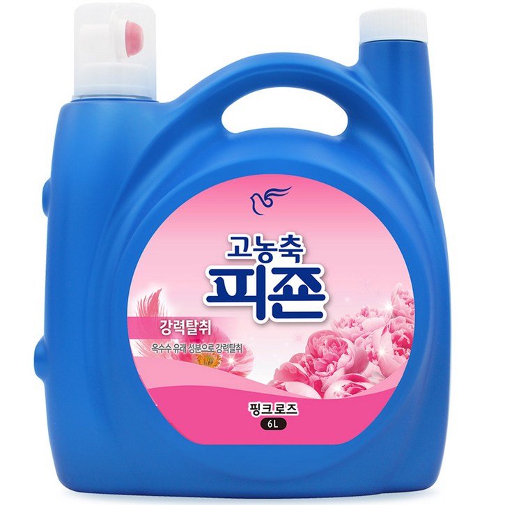피죤 고농축 오리지널 섬유유연제 핑크로즈 본품, 6L, 1개
