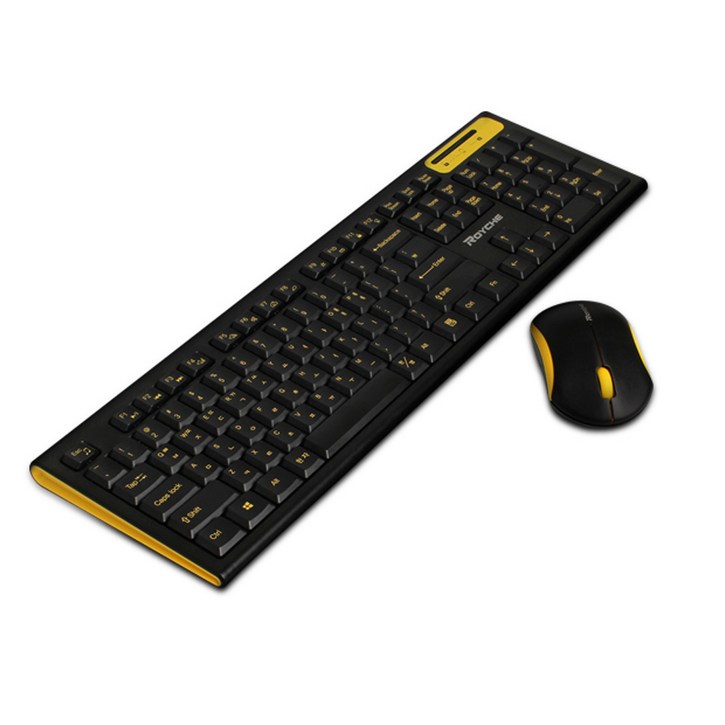 로이체 무선 키보드 마우스 세트, RX-3100, 블랙, 일반형