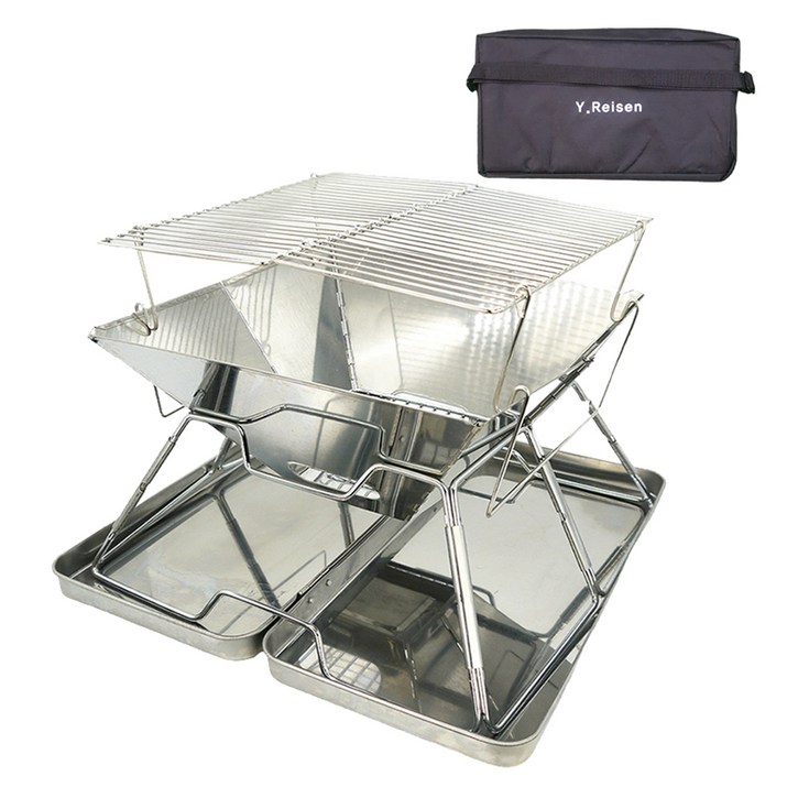 영라이즌 접이식 캠핑 화로대 대형  가방 세트