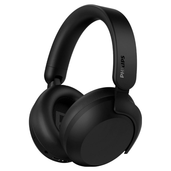 필립스 LDAC Hi Res ANC 노이즈캔슬링 무선 블루투스 헤드셋, 블랙, TAH8000