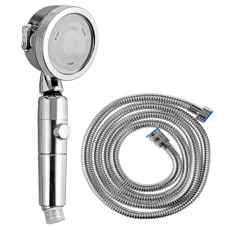 코멧 홈 3단 수압조절 절수 샤워기  샤워호스 2m 세트