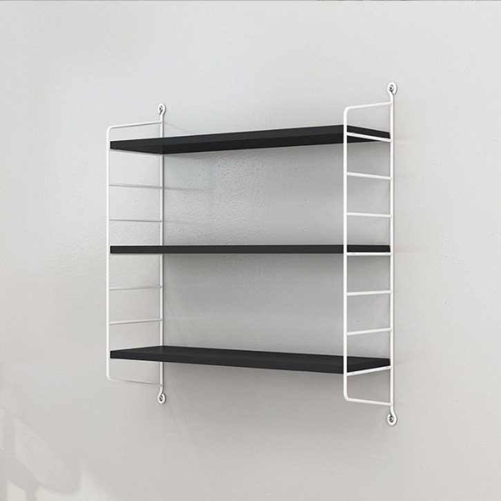 마켓플랜 비움 스틸 원목 벽걸이 선반