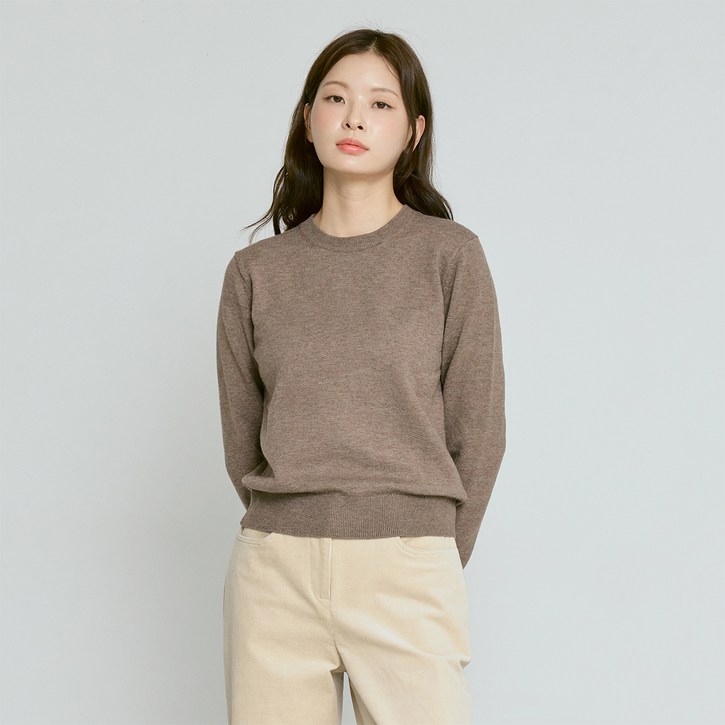 210에디트 남녀공용 라운드넥 말랑 니트 ZZ4SW070