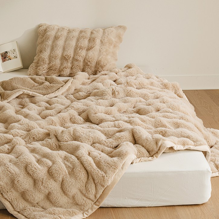홈즈리빙 구름촉감 밍크 버블 양면 이불 담요