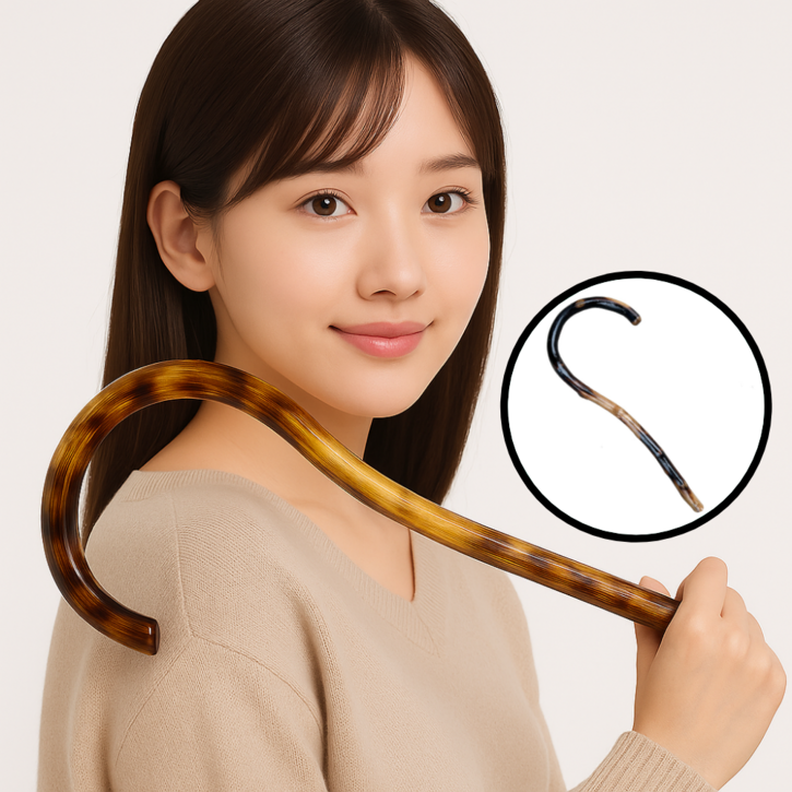 솜앤솜 시원한 나무 괄사 등 마사지 목 어깨 갈고리 지압봉