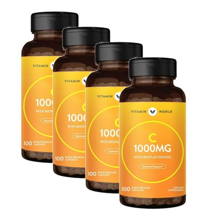 비타민월드 비타민C 1000mg 위드 바이오플라보노이드 Vitamin World Vitamin C with Bioflavonoids
