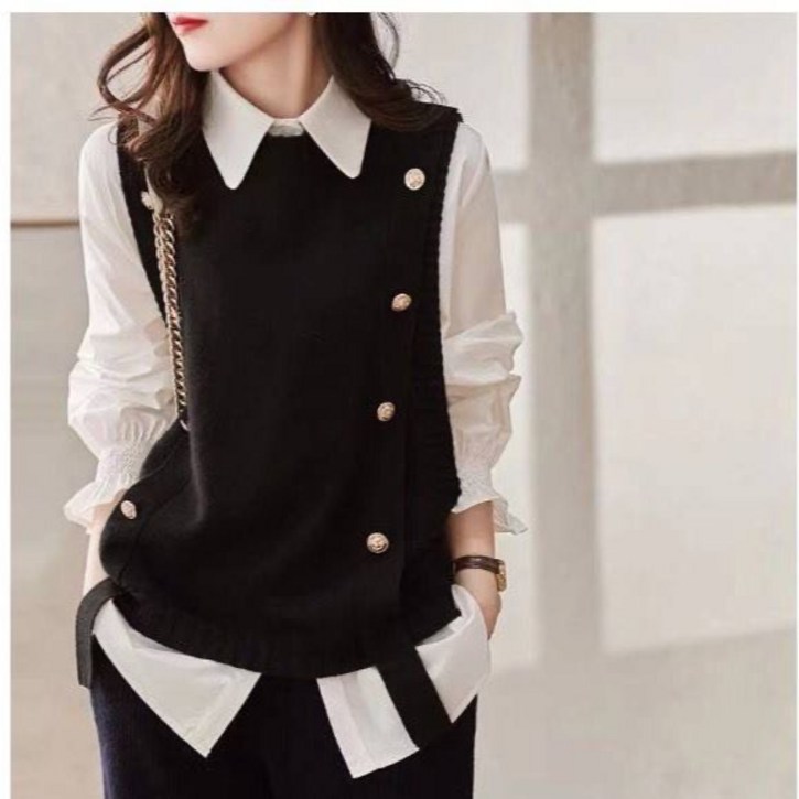 빌리즈빈 여성 카라넥 캐주얼 셔츠 블라우스 51222