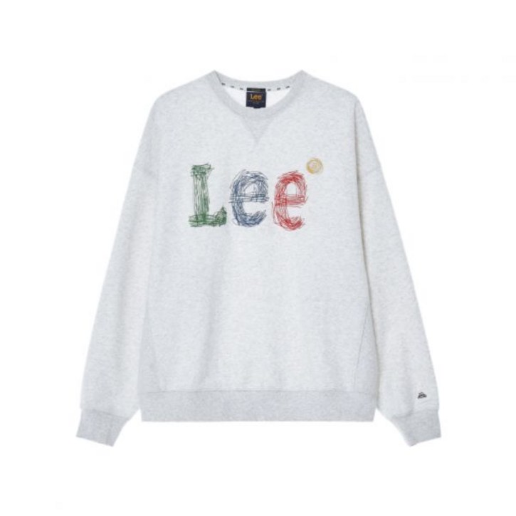 리 키즈 LEE KIDS 스티치 자수 로고 맨투맨 라이트 그레이 LE2403CR05LG 463173