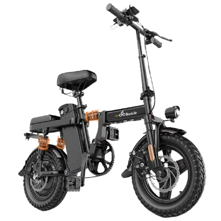 Bacicle 전기자전거 자토바이 접이식 전동 바이크 48V 고출력 모터 경량 배달, 7. 고급형15Ah50km 고탄소강, 알루미늄 합금