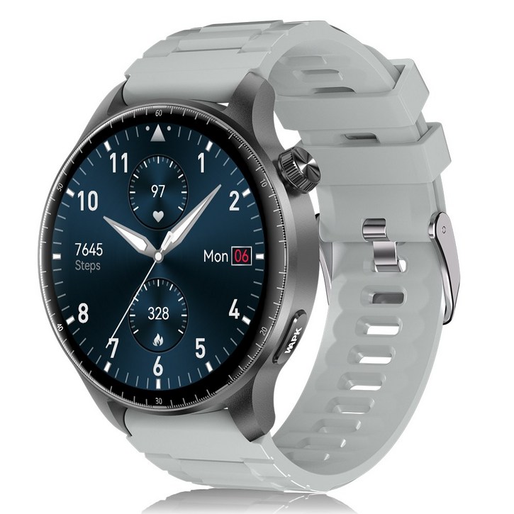 와피크 AI운동인식 블루투스 통화가능 스마트워치 ST50 1.52인치 AMOLED 대화면 한글판, GPS + 블루투스, 3.8cm, 실버