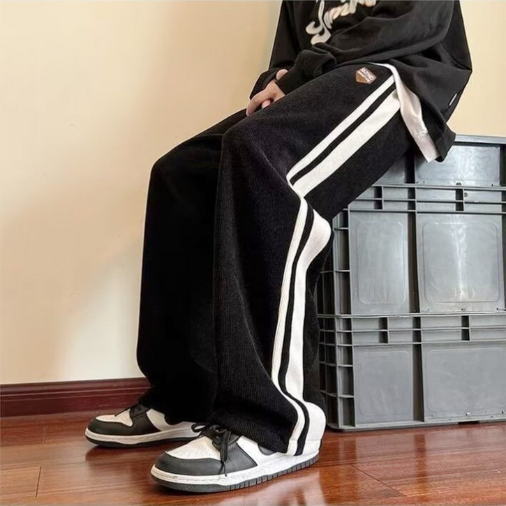 제이티니 남성 골덴 원라인 캐주얼 트레이닝 바지