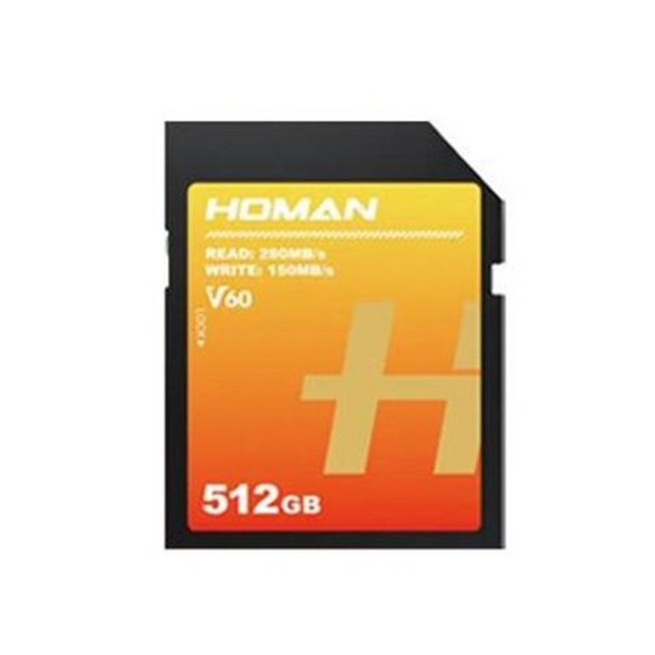 호만 UHSII V60 512GB 소니 캐논 카메라 SD카드, 호만 UHSII SD Card V60 512GB, 1개