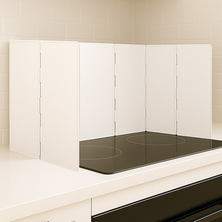 에코아미 접이식 인덕션 하이라이트 가스렌지 오염 방지 가림막 8단  보관 파우치, 1개