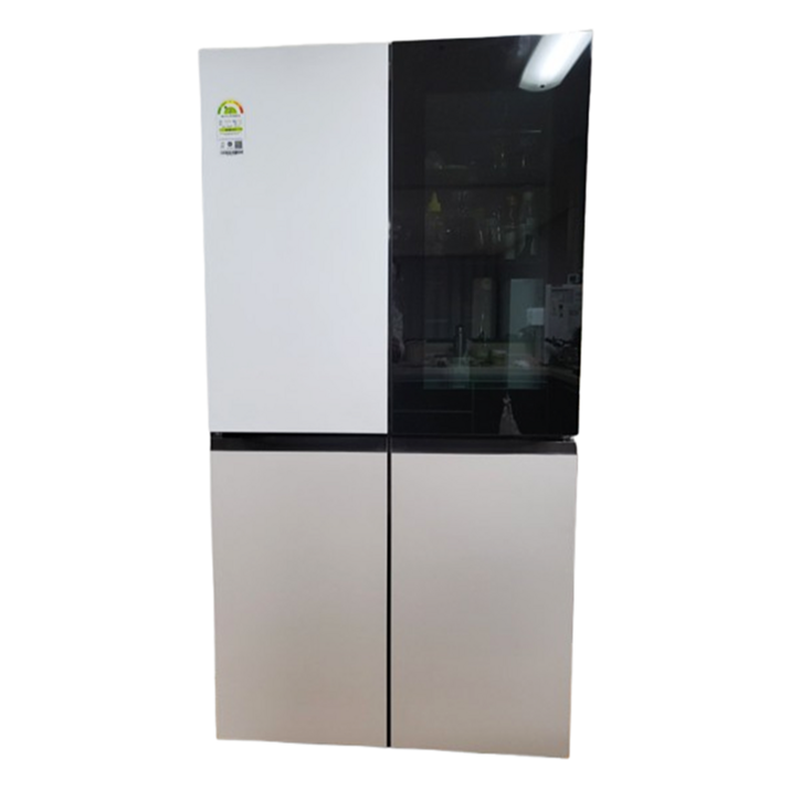 LG전자 디오스 오브제컬렉션 노크온 4도어 냉장고 870L 화이트+베이지 2등급