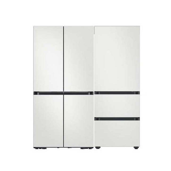 삼성 비스포크 키친핏 냉장고 김치냉장고 세트 전체코타화이트 RM70F63R2ARQ33DB74D201