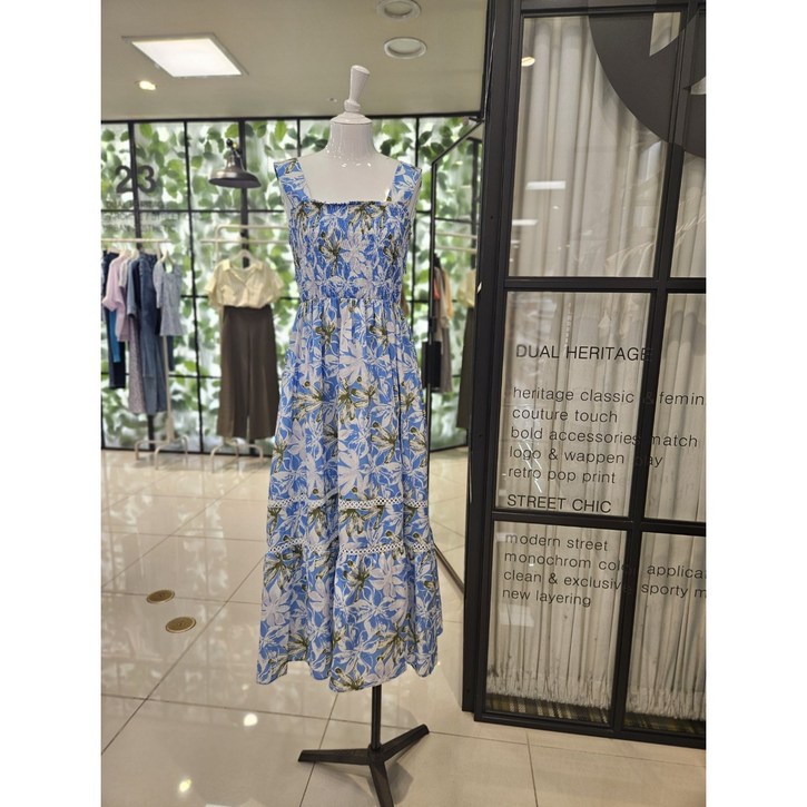 [듀엘] DEWE 플라워 패턴 민소매 원피스 L252PSE055NC일산