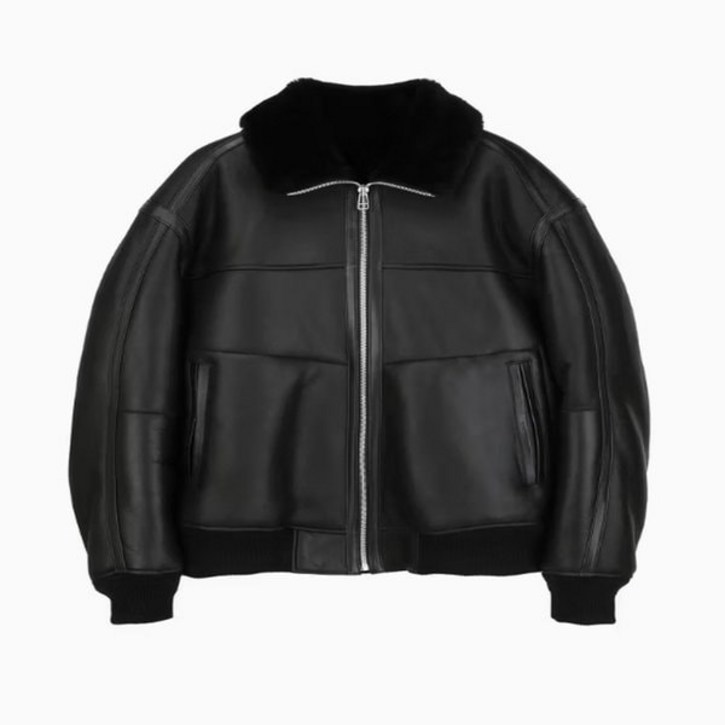 질스튜어트뉴욕 25FW 블랙 베이직 카라 무스탕 점퍼 JNJU5D501 587222