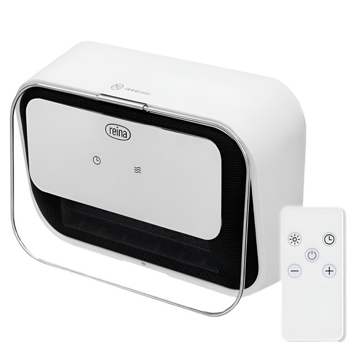 레이나 온풍기 RHR2163 PTC 욕실히터 IPX방수 탁상형 벽걸이 리모컨 타이머 온도설정, RHR2163