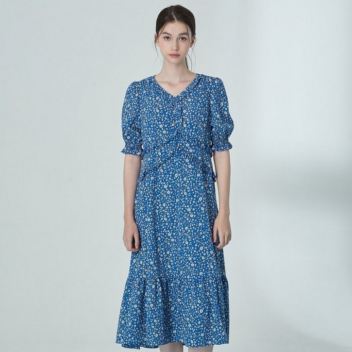 기비 20GIVY 플로럴 퍼프 셔링 원피스 GY25M1FRD5935DK1216654