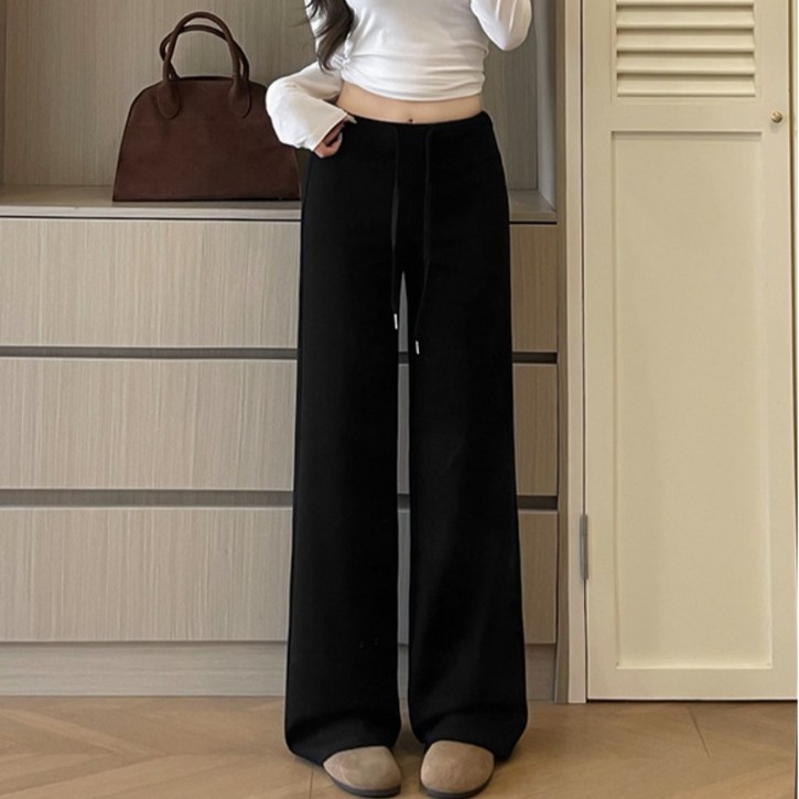 스타일닥터 여성 캐주얼 롱 슬랙스 원단 편한 트레이닝 바지