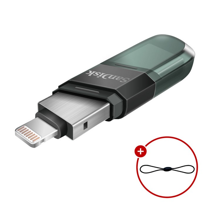 샌디스크 iXpand Flash Drive Flip 아이폰 전용  USB 3.1 Gen1 SDIX90N  USB 고리줄