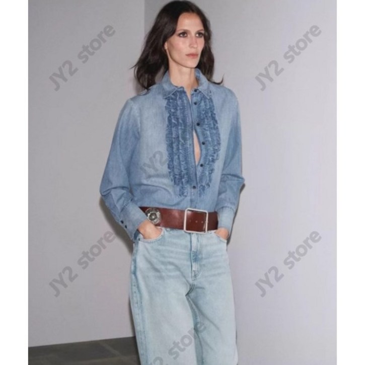 ZARA 자라 2025 신상  데님 셔츠 5216061