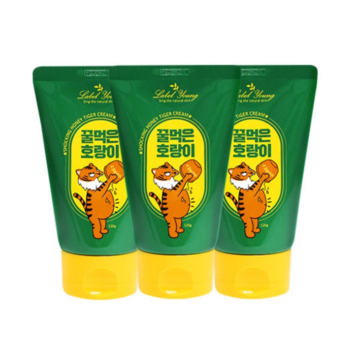 [라벨영] 쇼킹허니타이거크림(꿀먹은호랑이)#, 120g, 3개