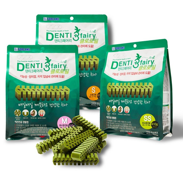 포켄스 클로로필 410g 대용량 치석제거 덴탈껌 SS 2026 07 12, 410g, 1개