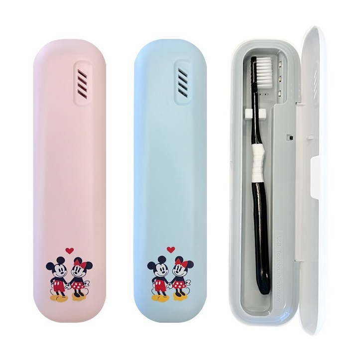 디즈니 캐릭터 휴대용 무선 UV-C 칫솔 살균기
