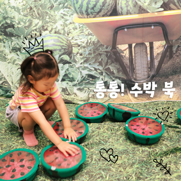 수박드럼 수박놀이 악기 KC인증 여름놀이 수박활동 수박북 교구 수박이야기 어린이집 유치원 놀이교육 어르신인지 놀이교구 꿈단지놀이창작소, 1개