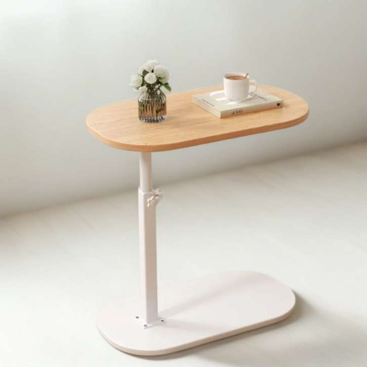 데보코 높이조절 소파 침대 사이드 테이블, 우드