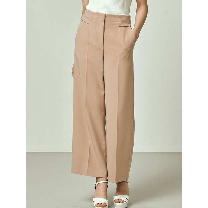 이앤씨 EnC 베이지 일자 와이드 밴딩 ENTA31203O