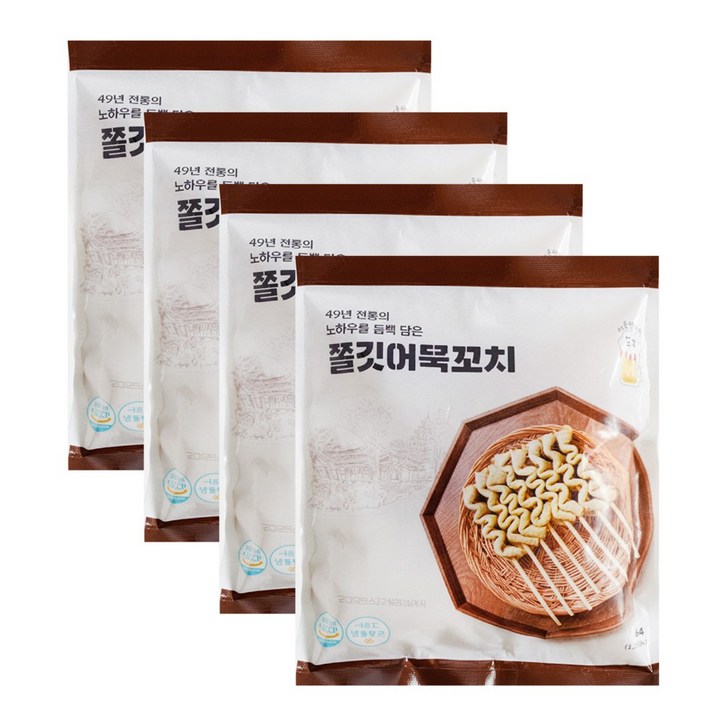 서준엄마네 쫄깃어묵꼬치 20개입 냉동 소스증정, 4개, 640g