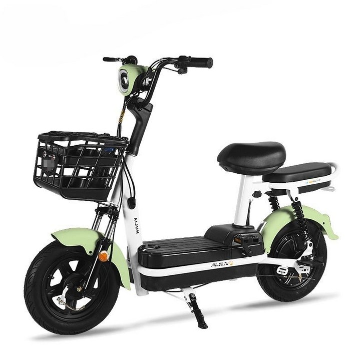 세계일주 성인 전기 자전거 48V 12A 30-40km 주행가능거리 여성용 전기자전거 CK22, 녹색