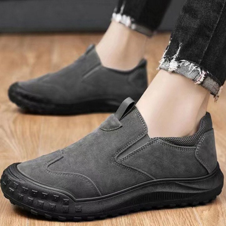 남성 끈없는 신발 운동화 박음질 포인트 캐주얼 슈즈 스니커즈 요즘유행하는운동화 onl+08421Jj