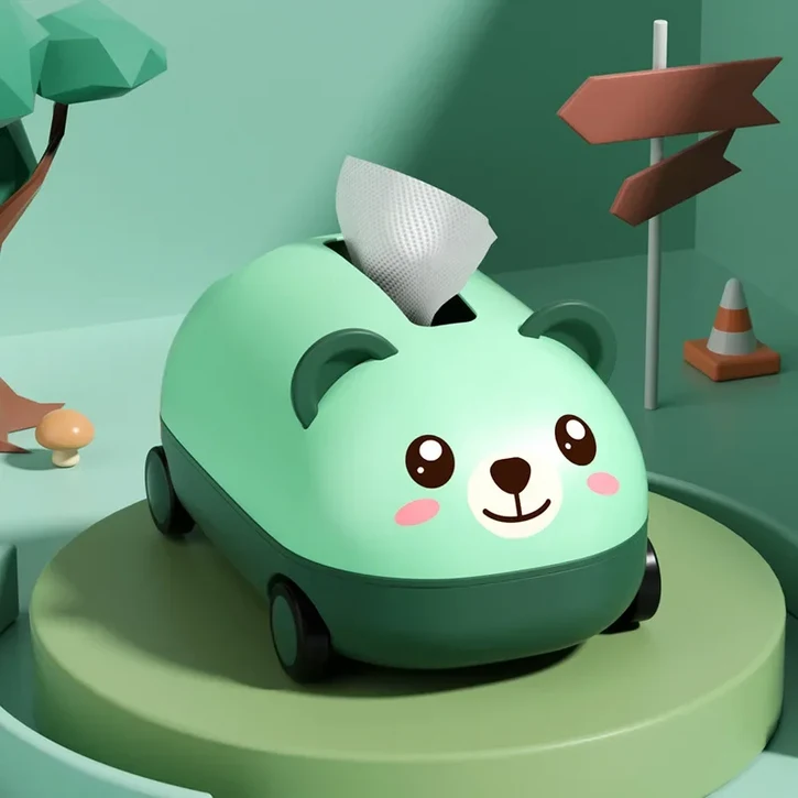 귀여운 활 티슈 상자 데스크탑 종이 보관 홀더 거실 커피 테이블 수건 디스펜서 주방 장식 자동차 주최자