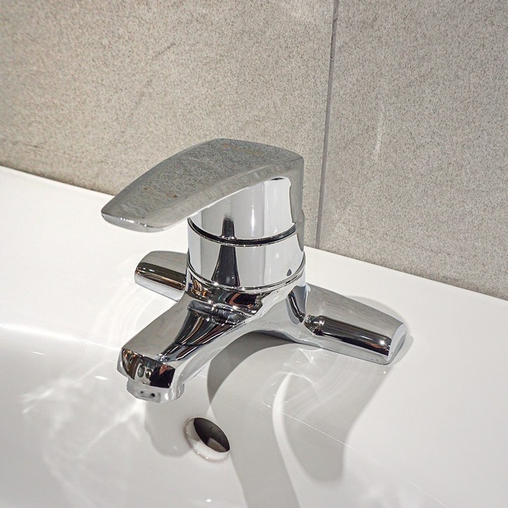 아바스 국산 KS인증 투홀 세면기 4인치 수도꼭지 욕실 세면대수도꼭지 세면대수전, 1세트