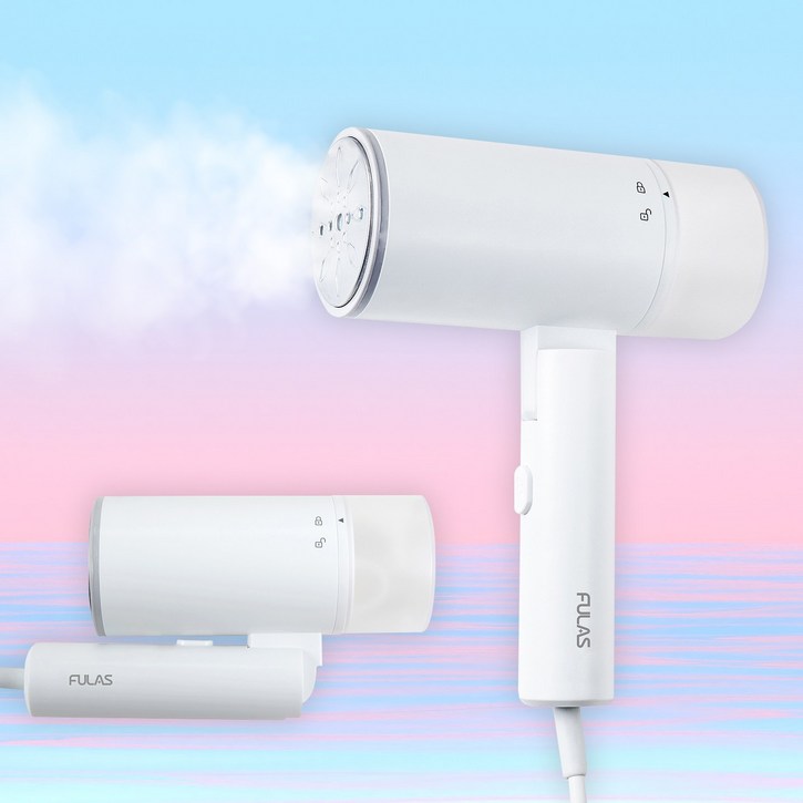 풀라스 폴더블 핸디형 스팀 다리미, FL-IR1000, 화이트