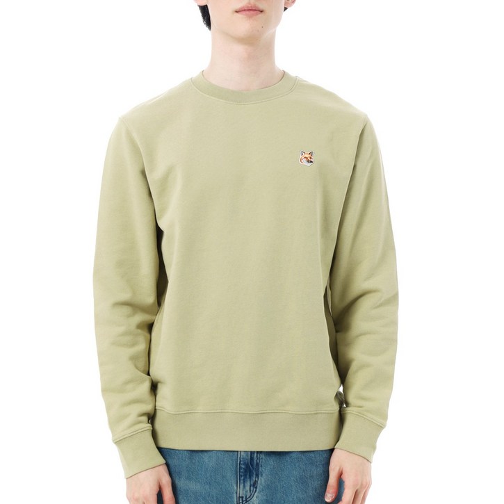 국내매장정품 메종키츠네 남성 맨투맨 25SS FOX HEAD PATCH REGULAR SWEATSHIRT (LM00301KM0001-P357) (폭스헤드 패치 레귤러 맨투맨)