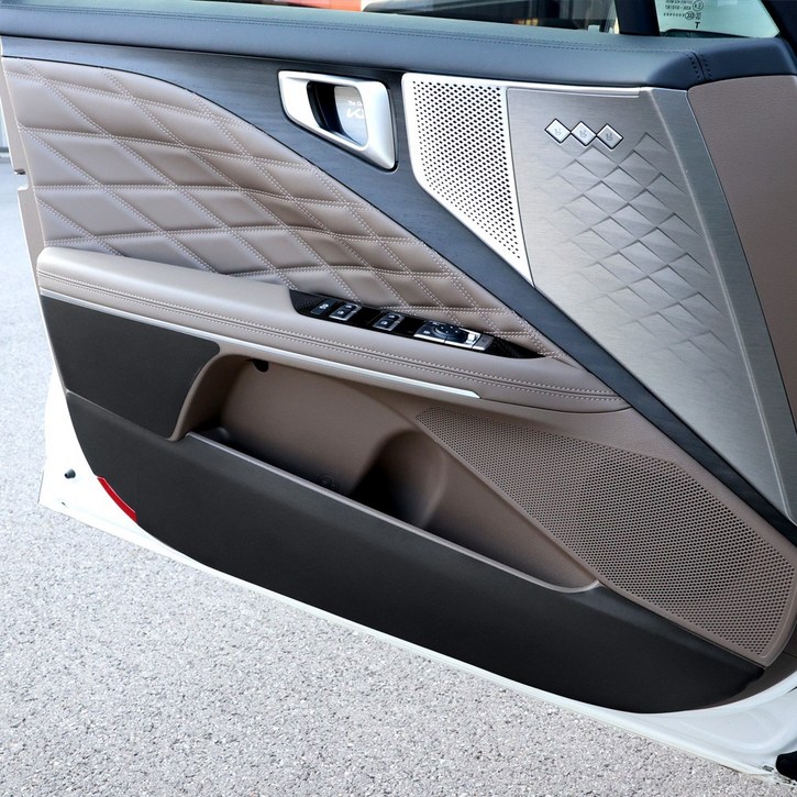 블랙본 기아 K8 GL3 호환 도어커버 기스방지 튜닝, 레드도어커버