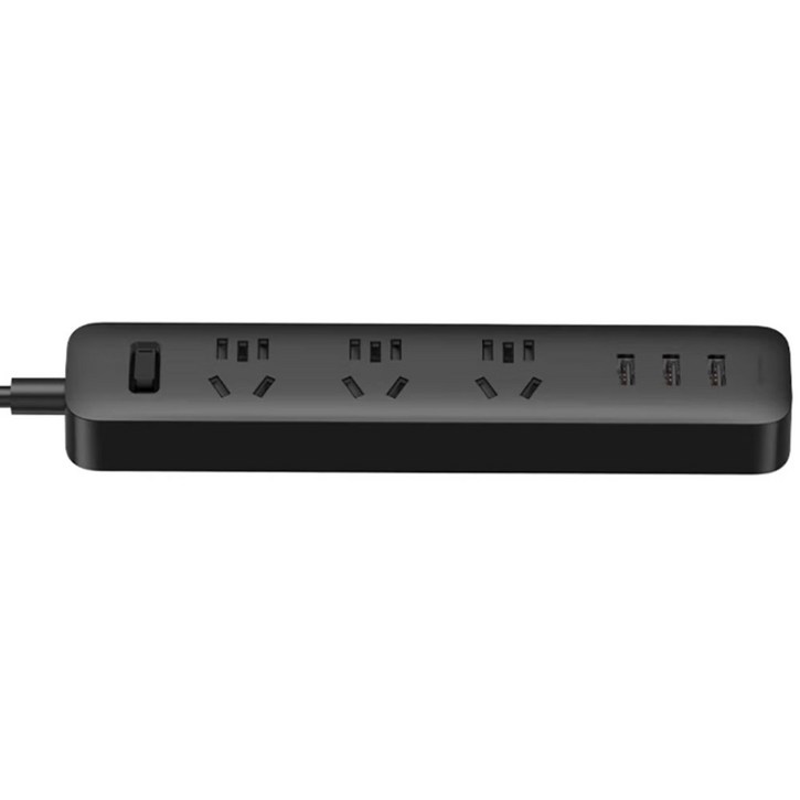 샤오미 100%정품 USB충전포트 3구멀티탭 블랙 고속충전 USB형 전세계 공용표준 콘센트 (신구랜덤발송)