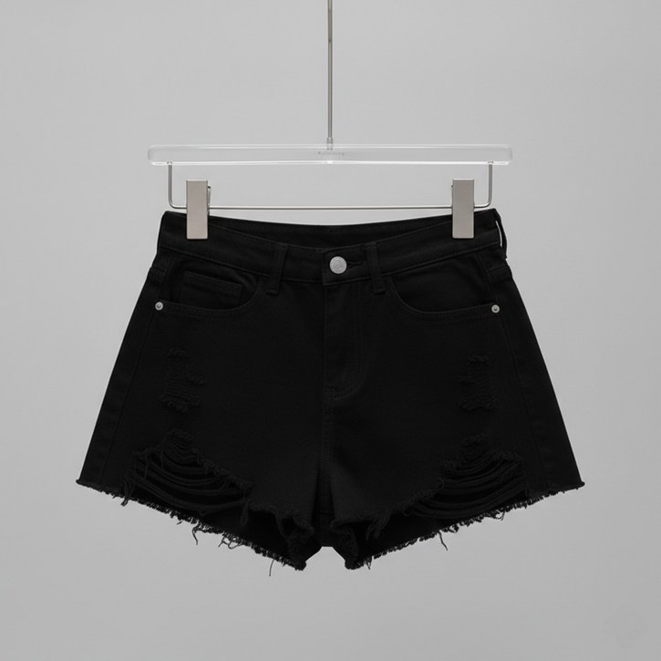 Shopflix 여성용 여름 찢청 데님 반바지 빈티지 4color