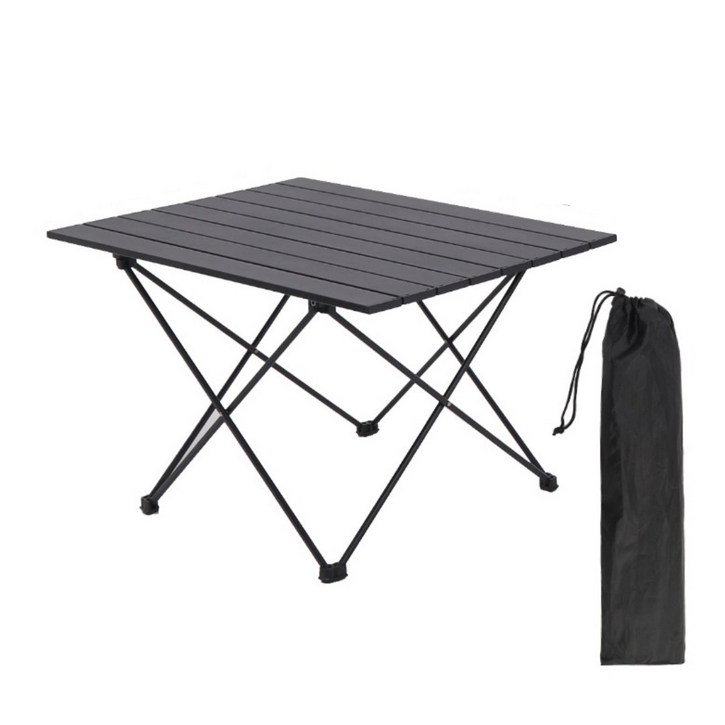 온빛 경량 접이식 캠핑 테이블, 블랙