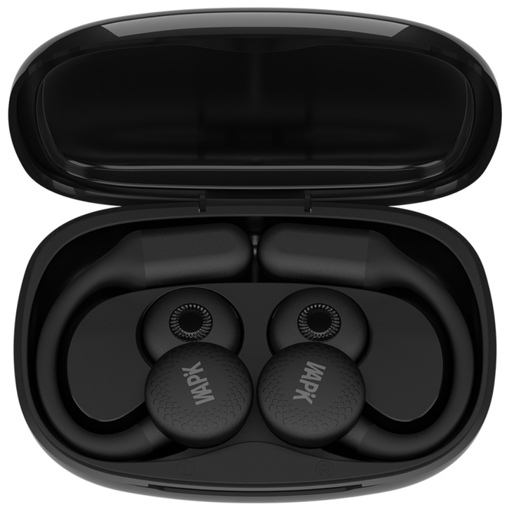 WAPIK 귀걸이형 오픈형 이어폰 R7 블루투스 6.0 ENC 노이즈 캔슬링 운동용 C타입