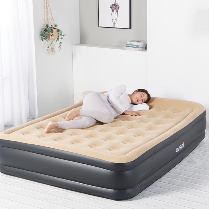 에어매트 캠핑매트 자충매트 펌프 내장형유선 휴대용 캠핑 1인용 2인용